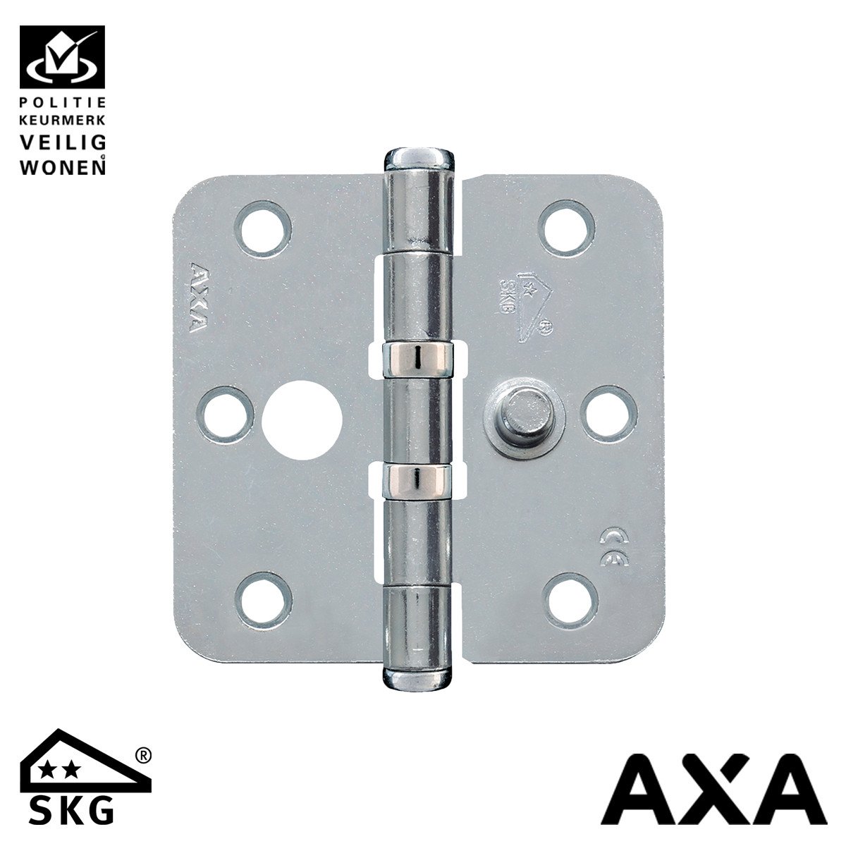 Alternatieve afbeelding voor AXA Sicherheitsscharnier gelagert 76x76mm Runde Ecken Stahl SKG**