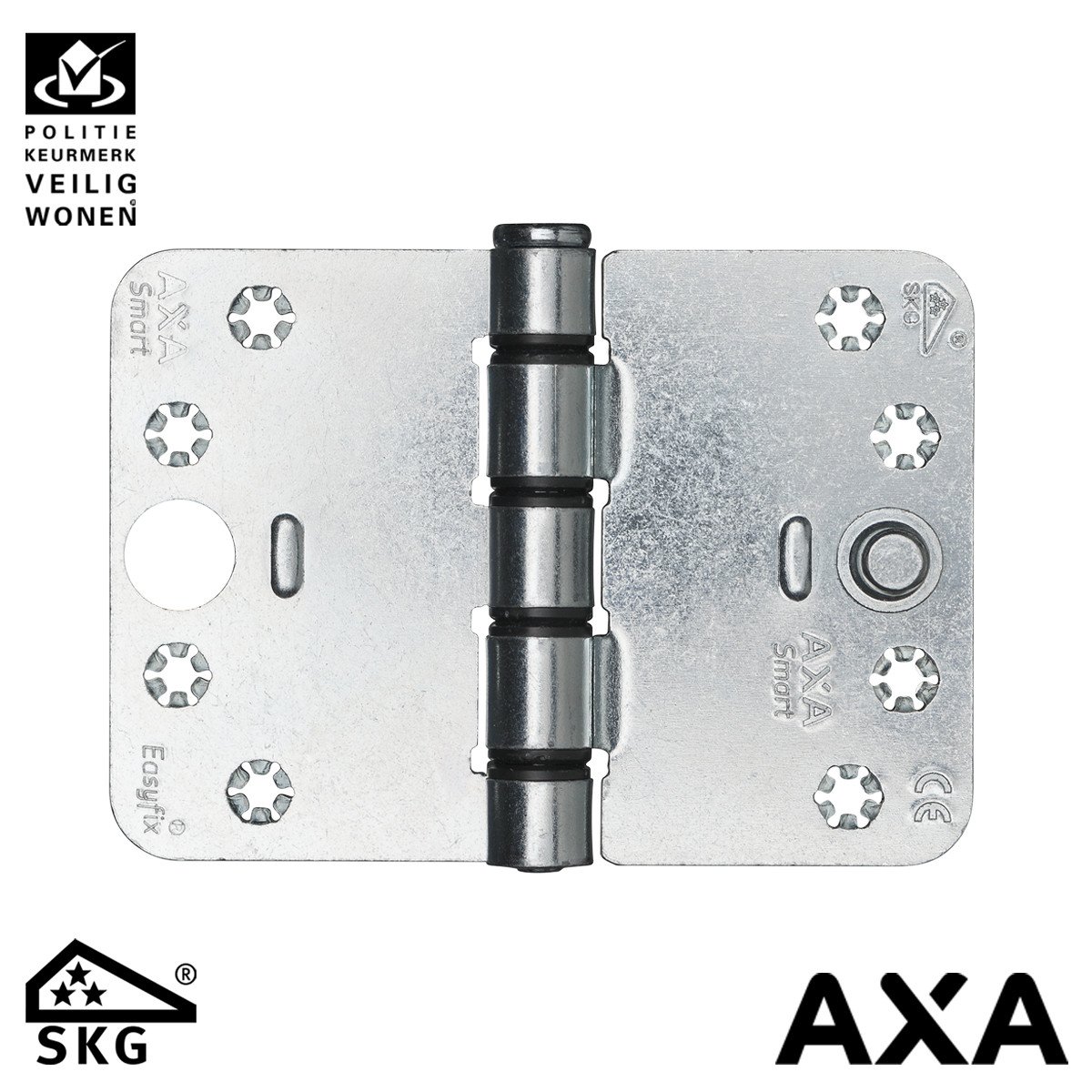 Alternatieve afbeelding voor AXA smart easyfix Sicherheitsscharnier 89x125mm Runde Ecken Stahll SKG***