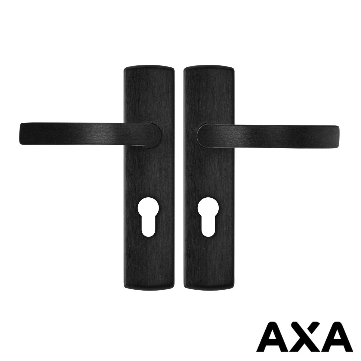 Alternatieve afbeelding voor Beschlag für Innentüren Schwarz AXA auf Schild pc55 luxe