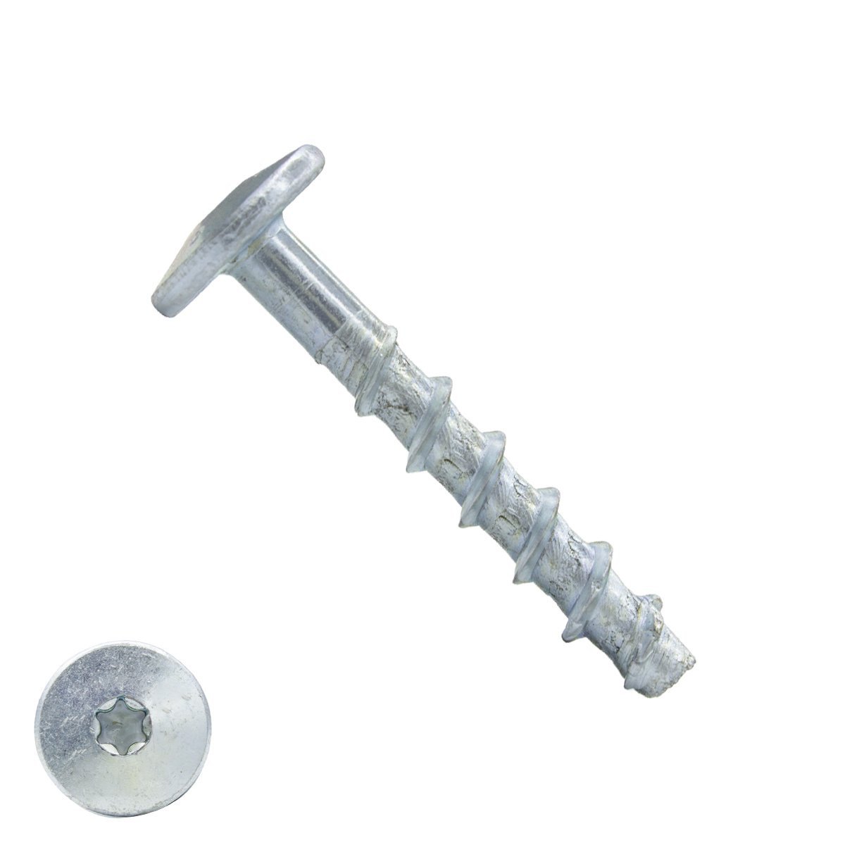 Alternatieve afbeelding voor Betonschrauben 6x40mm verzinkt Linsenkopf 100 Stück