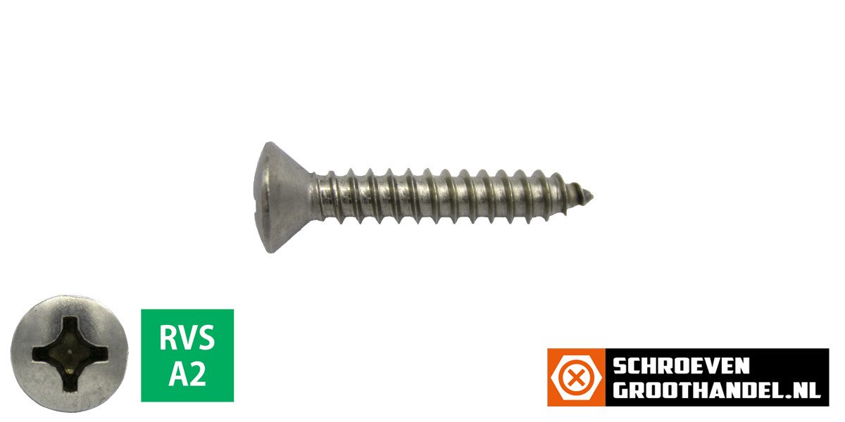 Alternatieve afbeelding voor Blechschrauben Edelstahl A2 4,2x16mm Linsensenkkopf philips DIN7983 200 Stück