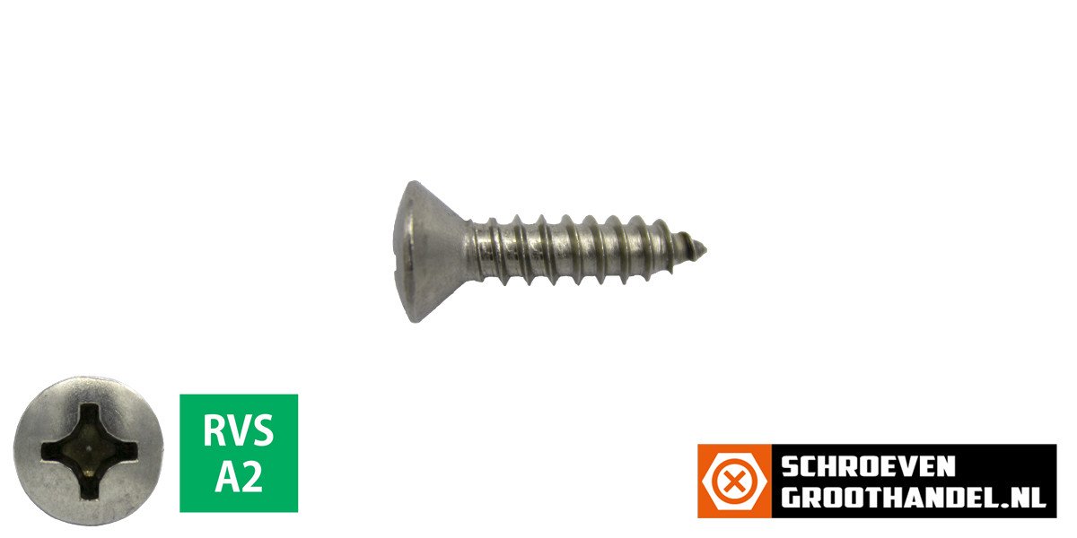 Alternatieve afbeelding voor Blechschrauben Edelstahl A2 4,8x13mm Linsensenkkopf philips DIN7983 200 Stück