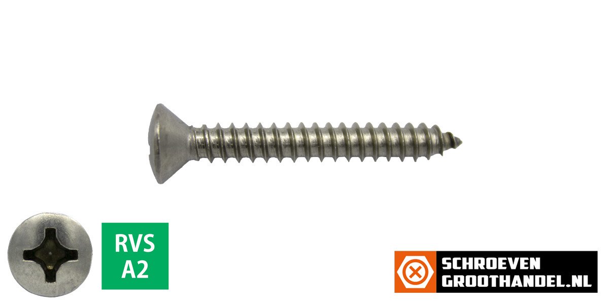 Alternatieve afbeelding voor Blechschrauben Edelstahl A2 4,8x25mm Linsensenkkopf philips DIN7983 200 Stück