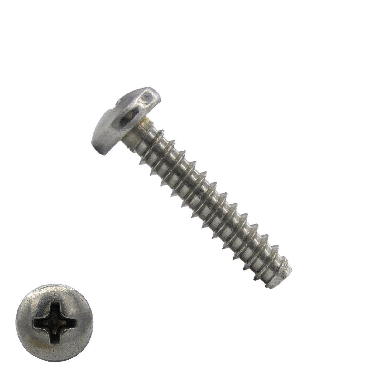 Alternatieve afbeelding voor Blechschrauben mit Zapfen Edelstahl A2 4,8x32mm Linsenkopf philips DIN7981F  200 Stück