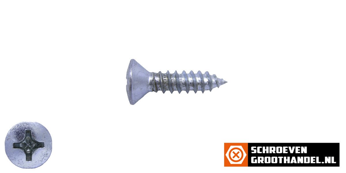 Alternatieve afbeelding voor Blechschrauben verzinkt 3,9x13mm Linsensenkkopf philips DIN7983 200 Stück