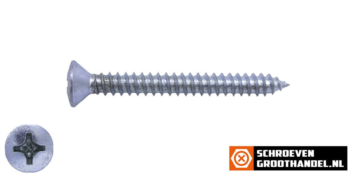 Alternatieve afbeelding voor Blechschrauben verzinkt 4,8x50mm Linsensenkkopf philips DIN7983 200 Stück