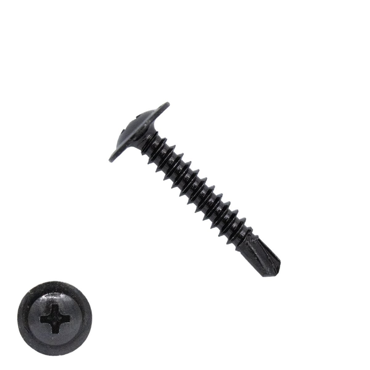Alternatieve afbeelding voor Bohrschrauben Schwarz verzinkt 4,2x25mm Linsenflanschkopf philips DIN7504-P 200 Stück