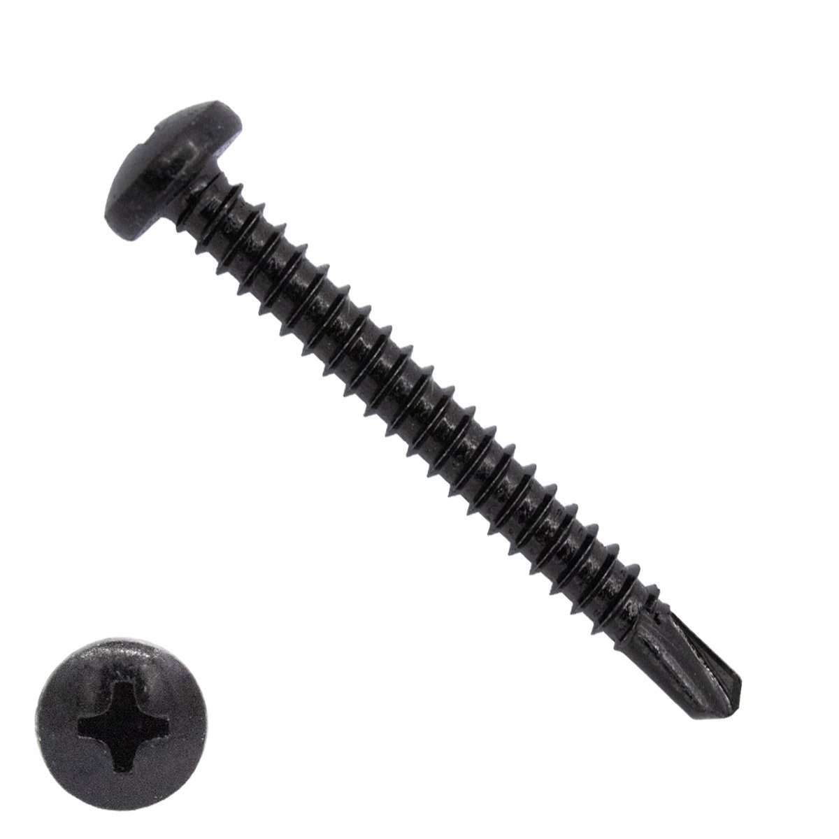 Alternatieve afbeelding voor Bohrschrauben Schwarz verzinkt 4,8x50mm Linsenkopf philips DIN7504-P 200 Stück
