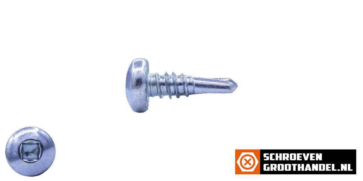 Alternatieve afbeelding voor Bohrschrauben verzinkt 3,5x13mm Linsenkopf squaredrive DIN7504-V 200 Stück