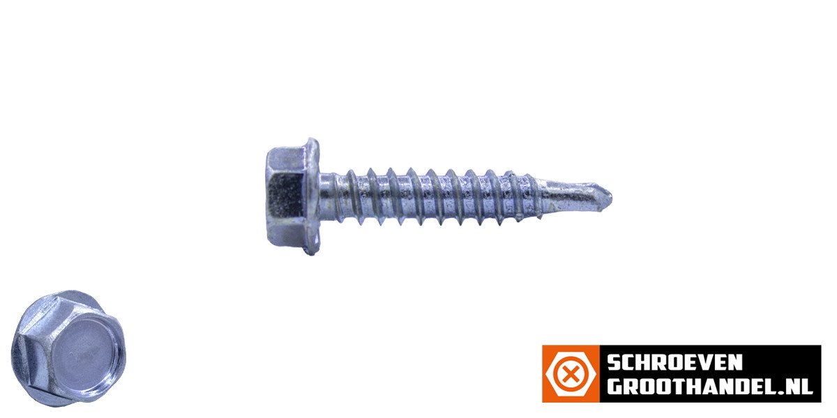Alternatieve afbeelding voor Bohrschrauben verzinkt 3,5x25mm Sechskantkopf DIN7504-K 200 Stück