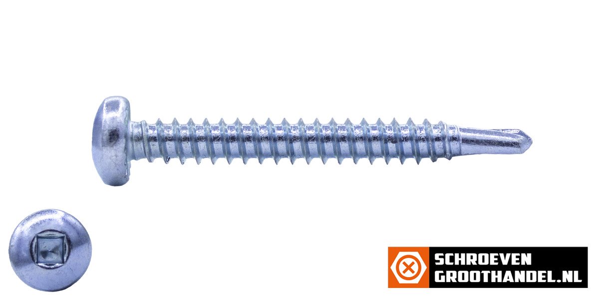 Alternatieve afbeelding voor Bohrschrauben verzinkt 4,2x50mm Linsenkopf squaredrive DIN7504-V 200 Stück
