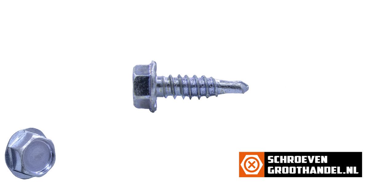 Alternatieve afbeelding voor Bohrschrauben verzinkt 4,8x16mm Sechskantkopf DIN7504-K 200 Stück