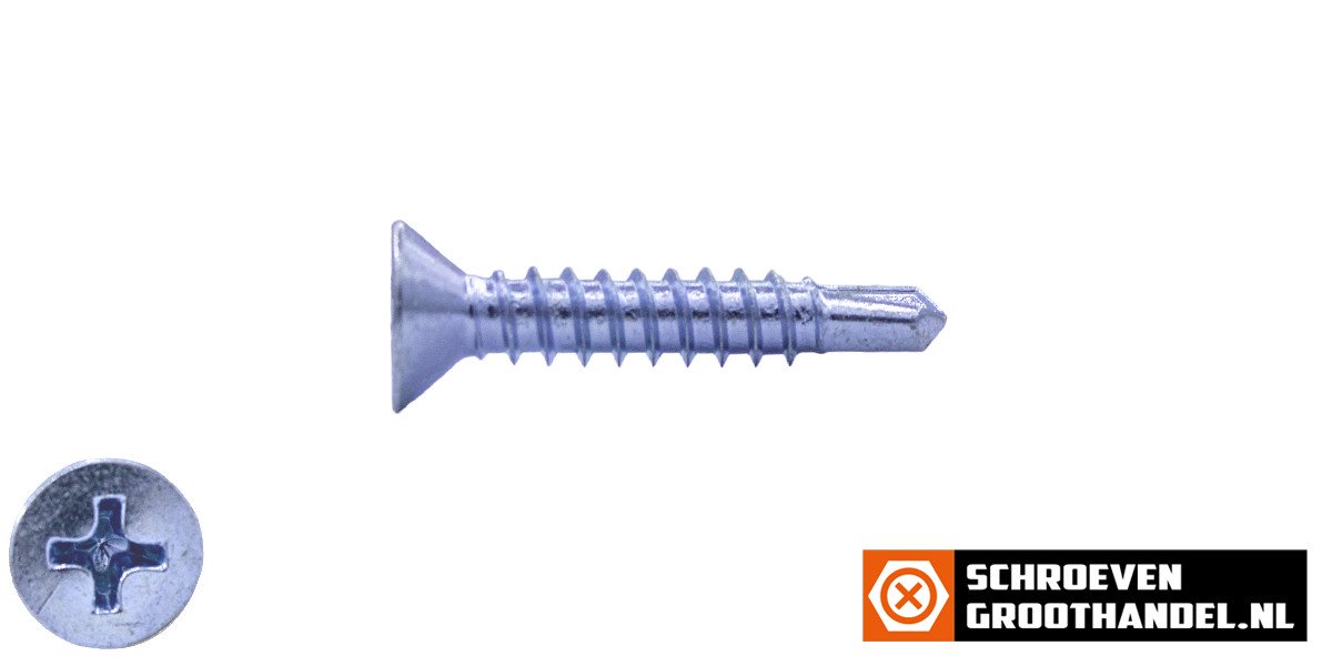 Alternatieve afbeelding voor Bohrschrauben verzinkt 4,8x25mm Senkkopf philips DIN7504-P 200 Stück