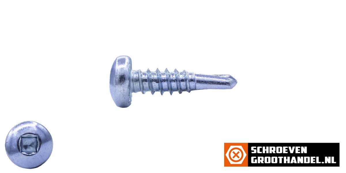 Alternatieve afbeelding voor Bohrschrauben verzinkt 5,5x19mm Linsenkopf squaredrive DIN7504-V 200 Stück