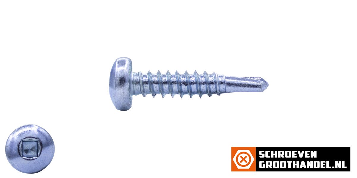 Alternatieve afbeelding voor Bohrschrauben verzinkt 5,5x25mm Linsenkopf squaredrive DIN7504-V 200 Stück