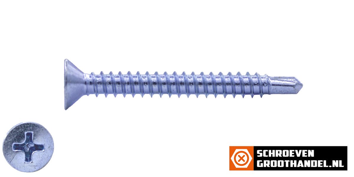 Alternatieve afbeelding voor Bohrschrauben verzinkt 6,3x70mm Senkkopf philips DIN7504-P 200 Stück