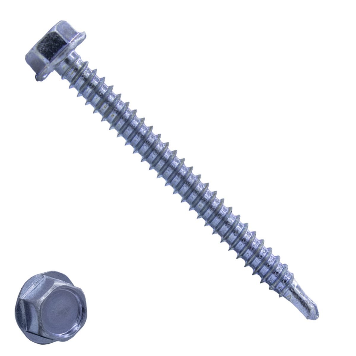 Alternatieve afbeelding voor Bohrschrauben verzinkt 6,3x75mm Sechskantkopf DIN7504-K 200 Stück