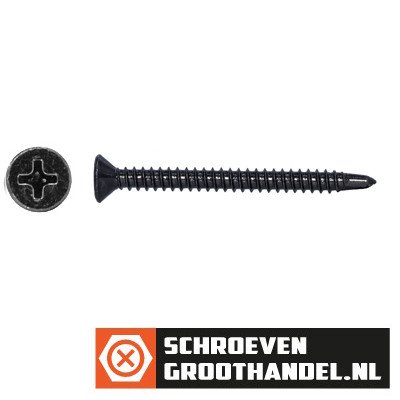 Alternatieve afbeelding voor Bohrschrauben Schwarz verzinkt 4,8x50mm Senkkopf philips DIN7504-P 200 Stück