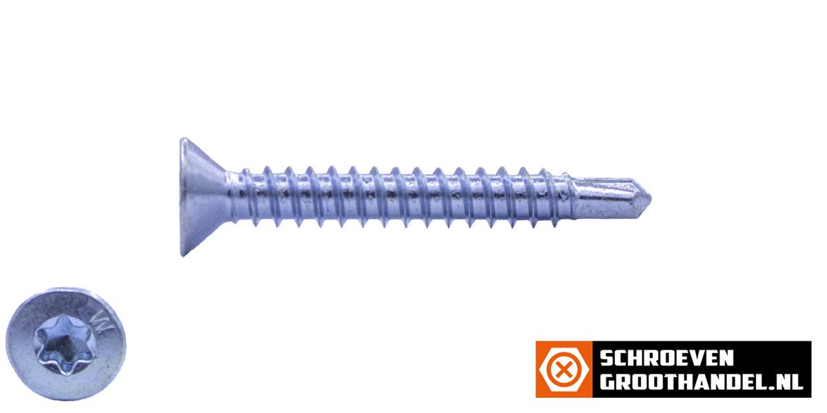 Alternatieve afbeelding voor Bohrschrauben verzinkt 4,2x50mm Senkkopf TORX DIN7504-P 200 Stück