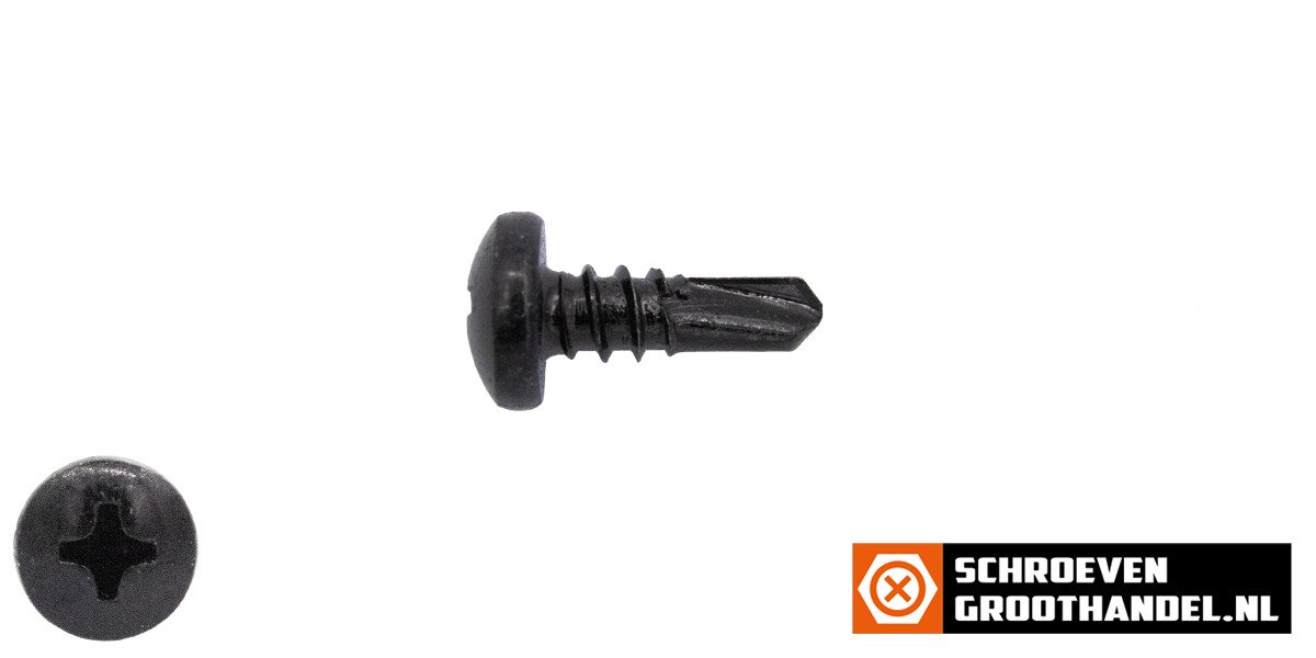 Alternatieve afbeelding voor Bohrschrauben Schwarz verzinkt 4,2x13mm Linsenkopf philips DIN7504-N 200 Stück