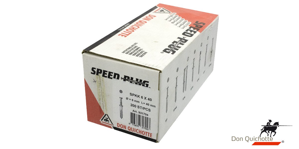 Alternatieve afbeelding voor Don Quichotte speedplug SPKK 6x40 200 Stück