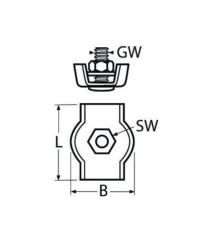 Alternatieve afbeelding voor Drahseilklemme simplex 6mm Edelstahl A4 1 Stück