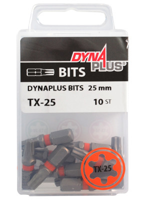 Alternatieve afbeelding voor Dynaplus bit TORX-25 ORANGE 25mm 10 Stück