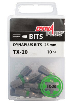 Alternatieve afbeelding voor Dynaplus bit TORX-20 GRÜN 25mm 10 Stück