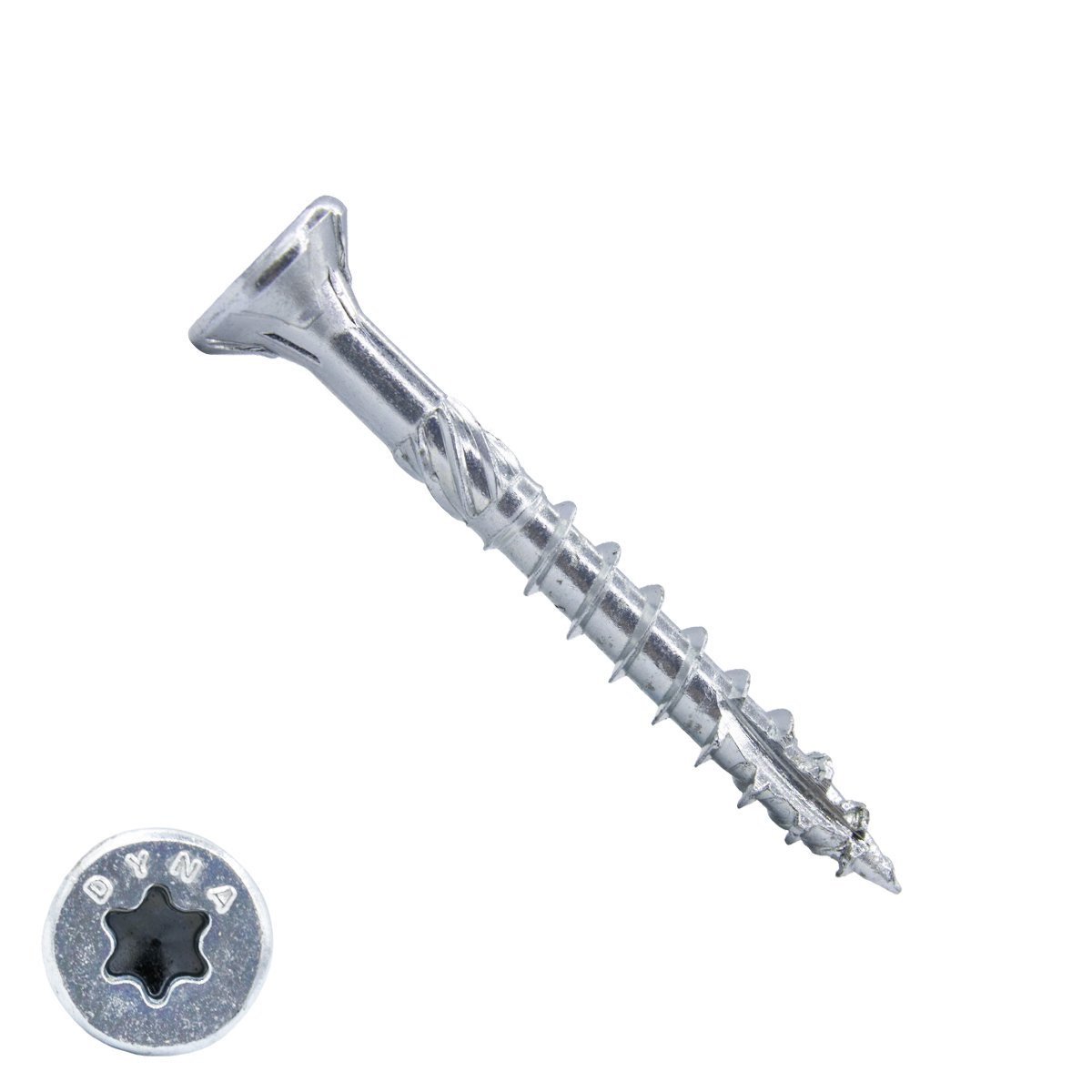 Alternatieve afbeelding voor Dynaplus Holzbauschrauben 6x40mm Teilgewinde verzinkt Senkkopf mit Cut-Spitze TORX 100 Stück