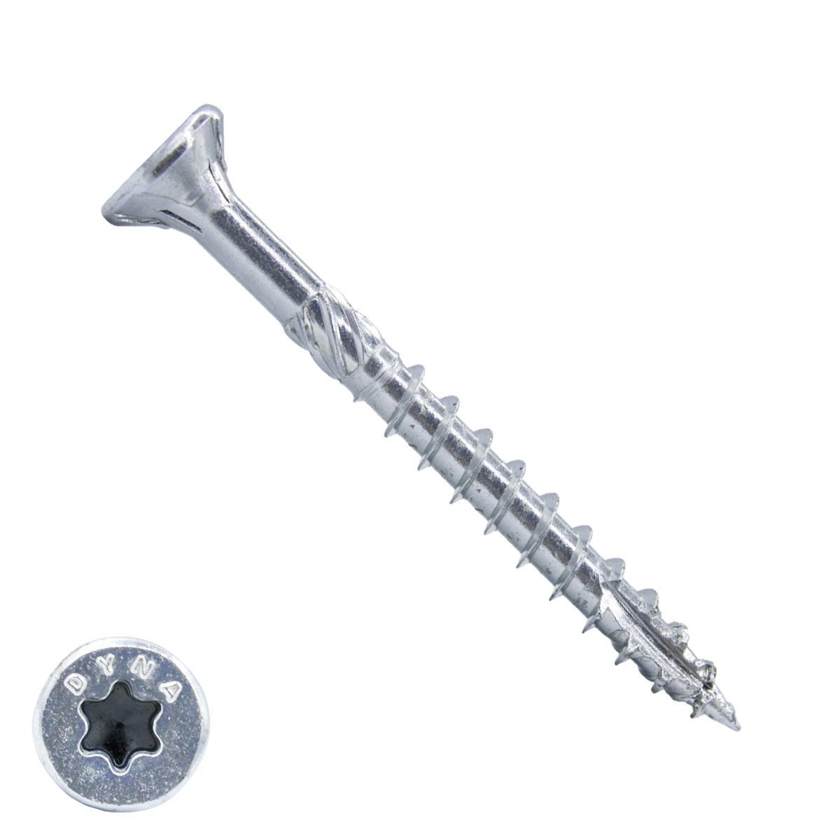 Alternatieve afbeelding voor Dynaplus Holzbauschrauben 6x50mm Teilgewinde verzinkt Senkkopf mit Cut-Spitze TORX 100 Stück