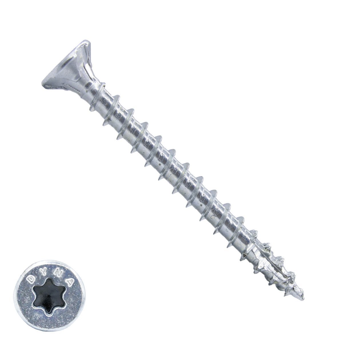 Alternatieve afbeelding voor Dynaplus Holzbauschrauben 6x50mm verzinkt Senkkopf mit Cut-Spitze TORX 100 Stück