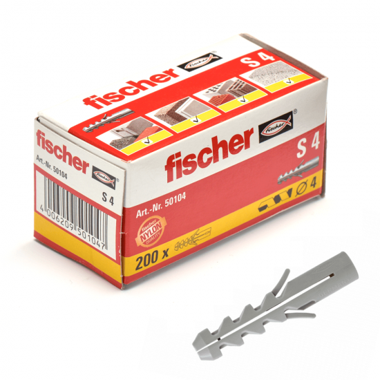 Alternatieve afbeelding voor fischer Dübel S 4 200 Stück