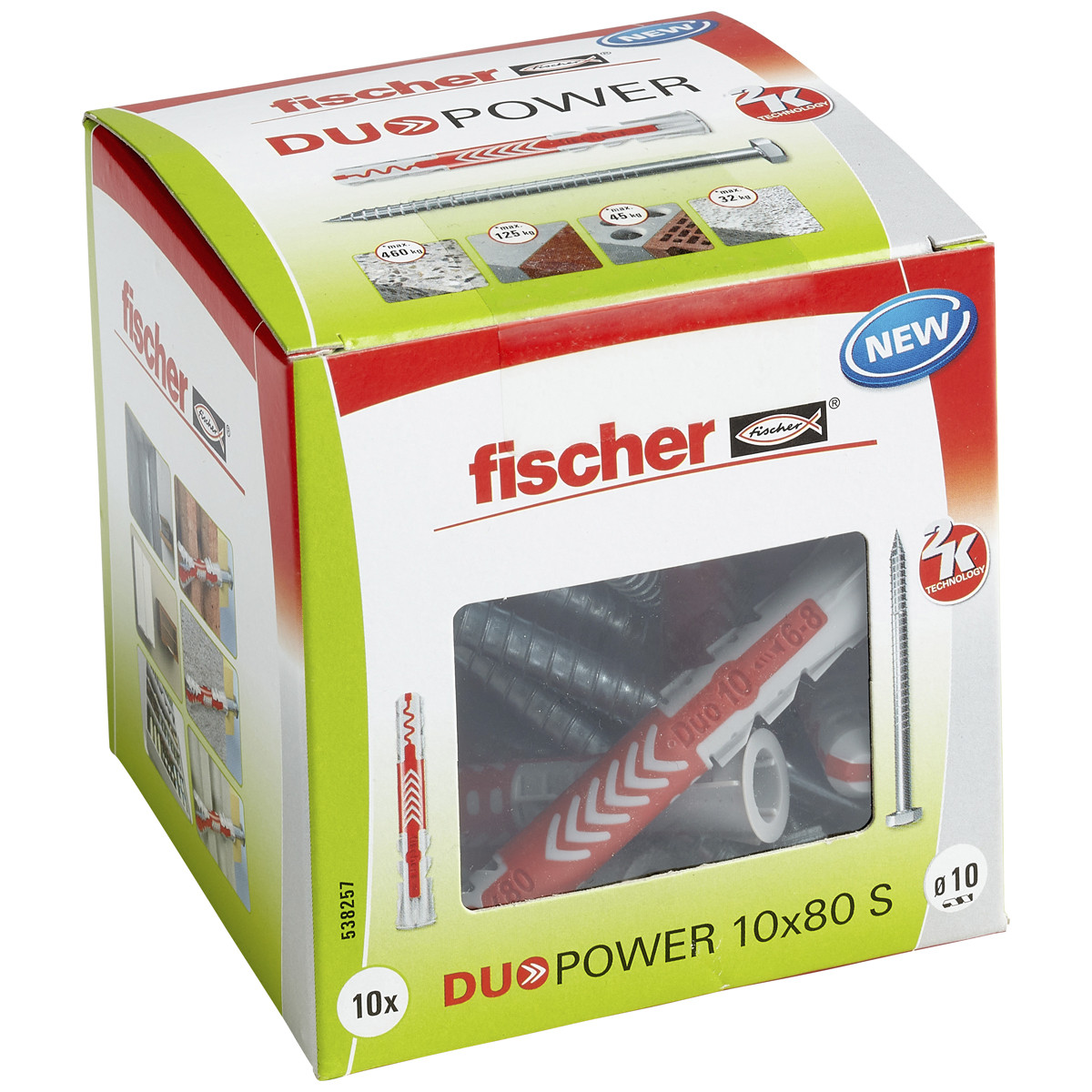 Alternatieve afbeelding voor fischer Duopower Dübel 10x80 S mit Schlüsselschrauben 10 Stück