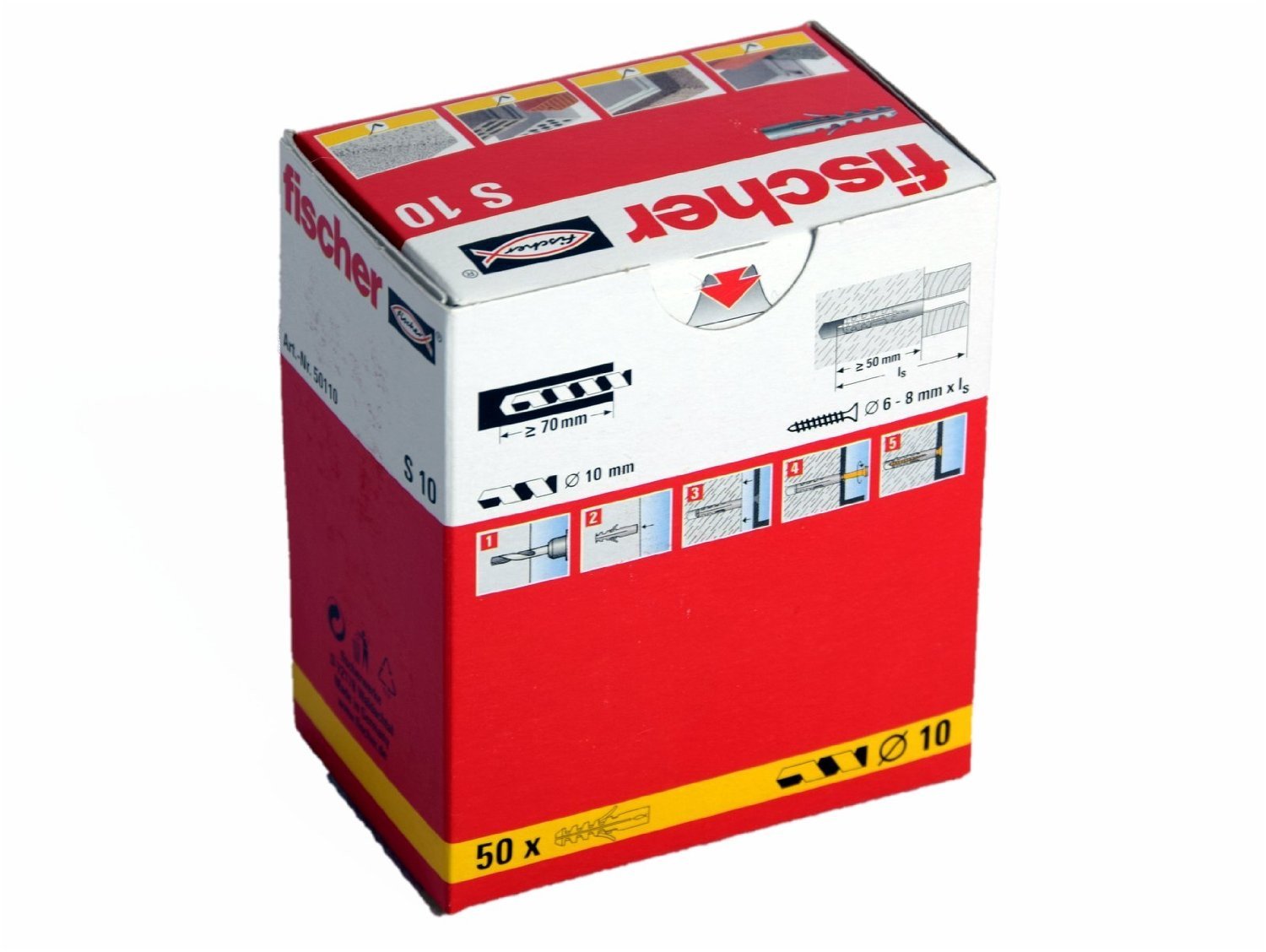 Alternatieve afbeelding voor fischer Dübel S 10 50 Stück