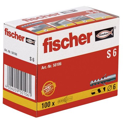 Alternatieve afbeelding voor fischer Dübel S 6 100 Stück