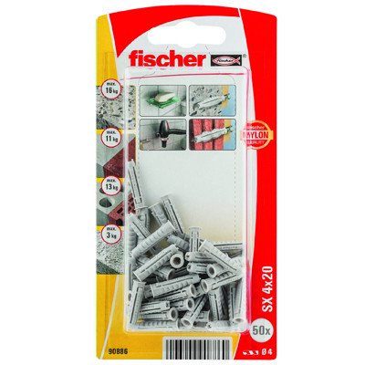 Alternatieve afbeelding voor fischer Dübel SX 4x20 mit Kragen 50 Stück