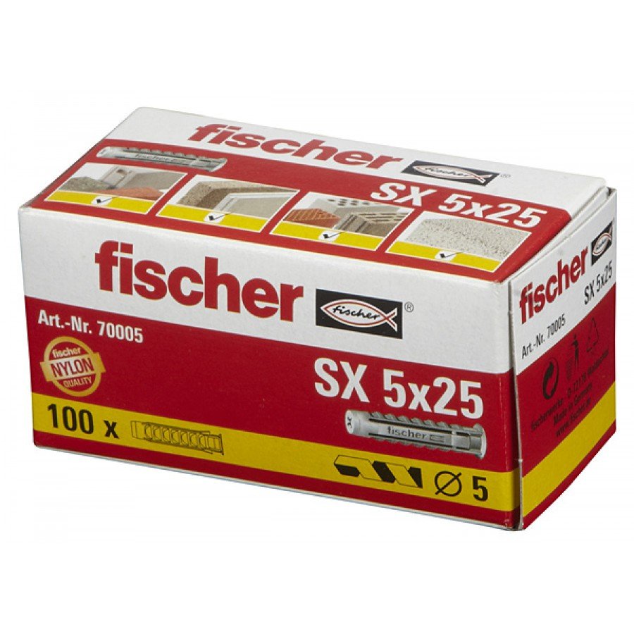 Alternatieve afbeelding voor fischer Dübel SX 5x25 100 Stück
