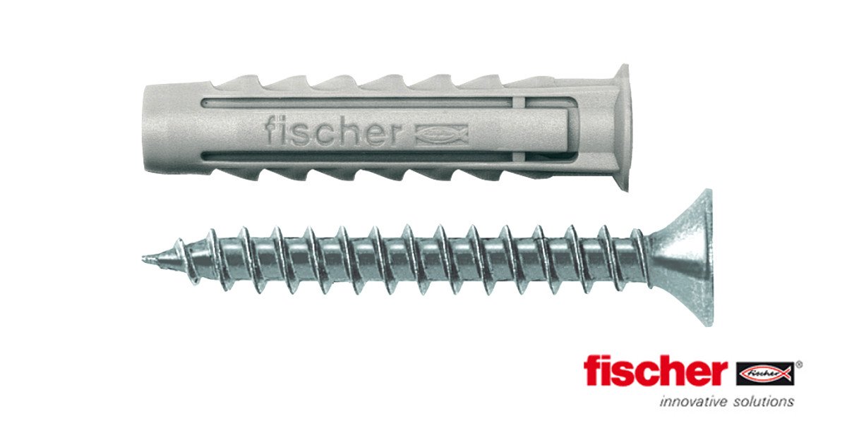 Alternatieve afbeelding voor fischer Dübel SX 8x40 S/20 mit Schrauben 5x55mm 50 Stück