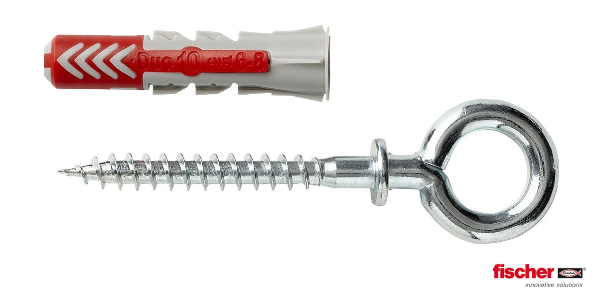 Alternatieve afbeelding voor fischer Duopower Dübel 10x50 OH K mit Ösenhaken 2 Stück