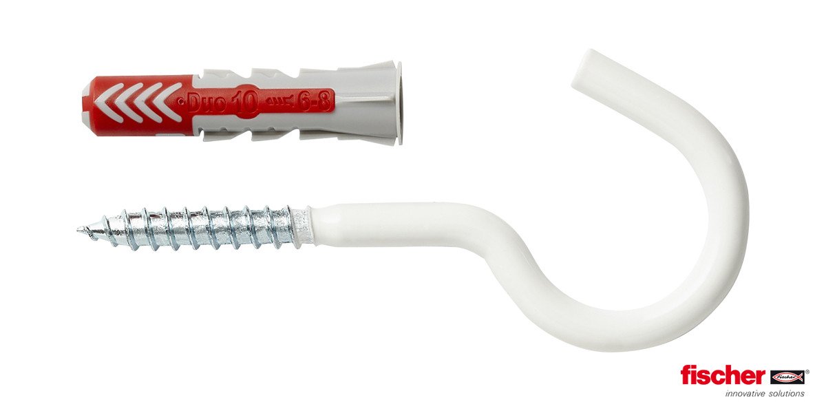 Alternatieve afbeelding voor fischer Duopower Dübel 10x50 RH G N mit große Rundhaken Weiß 2 Stück