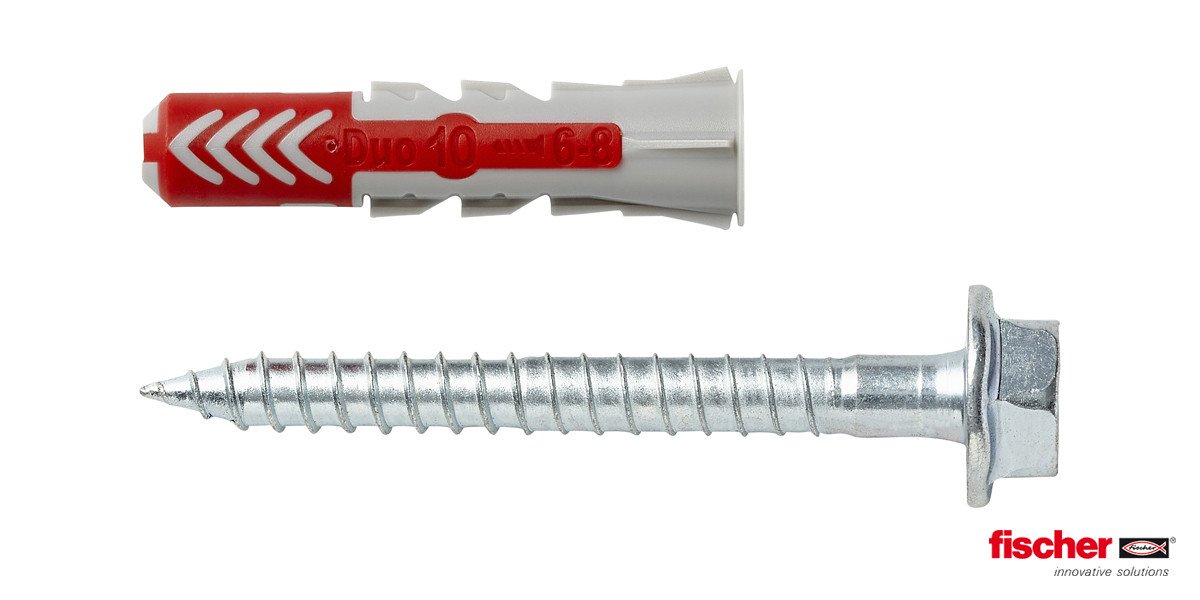 Alternatieve afbeelding voor fischer Duopower Dübel 10x50 S mit Schlüsselschrauben 25 Stück