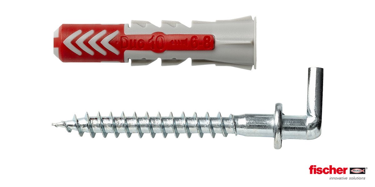 Alternatieve afbeelding voor fischer Duopower Dübel 10x50 WH K mit winkelhaken 2 Stück