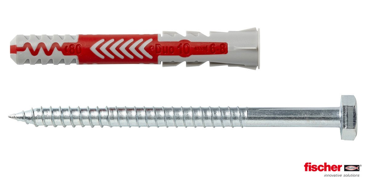 Alternatieve afbeelding voor fischer Duopower Dübel 10x80 S mit Schlüsselschrauben 10 Stück