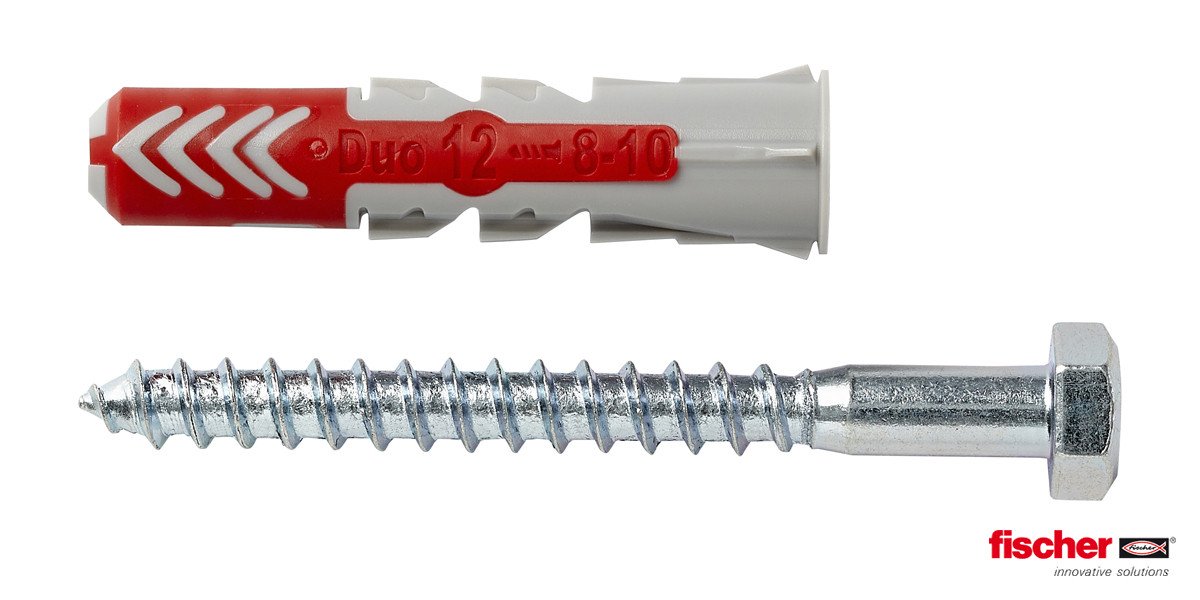 Alternatieve afbeelding voor fischer Duopower Dübel 12x60 S mit Schlüsselschrauben 10 Stück