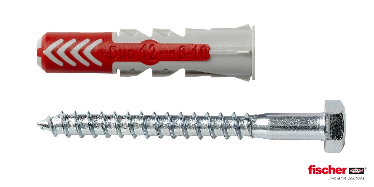 Alternatieve afbeelding voor fischer Duopower Dübel 12x60 S mit Schlüsselschrauben 2 Stück