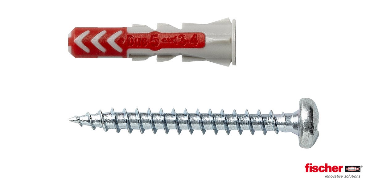 Alternatieve afbeelding voor fischer Duopower Dübel 5x25 S PH K mit Linsenkopfschrauben 18 Stück