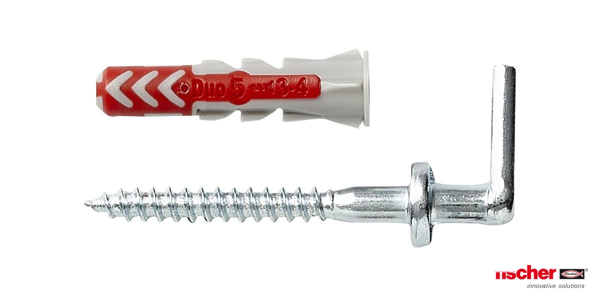 Alternatieve afbeelding voor fischer Duopower Dübel 5x25 WH K mit Winkelhaken 8 Stück