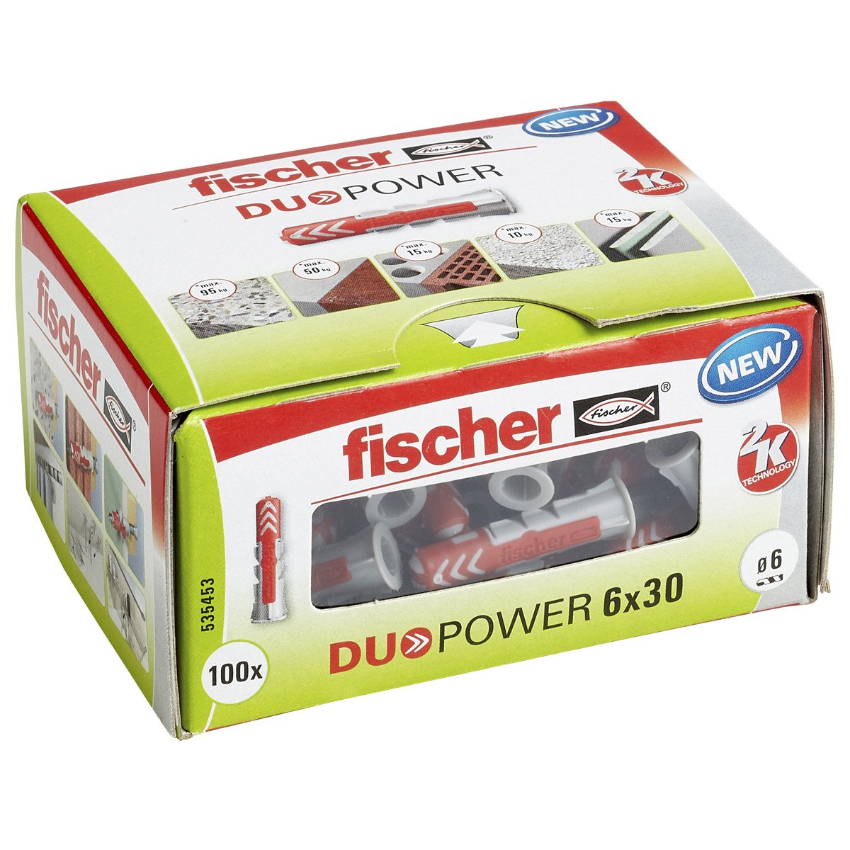 Alternatieve afbeelding voor fischer Duopower Dübel 6x30 100 Stück DHZ