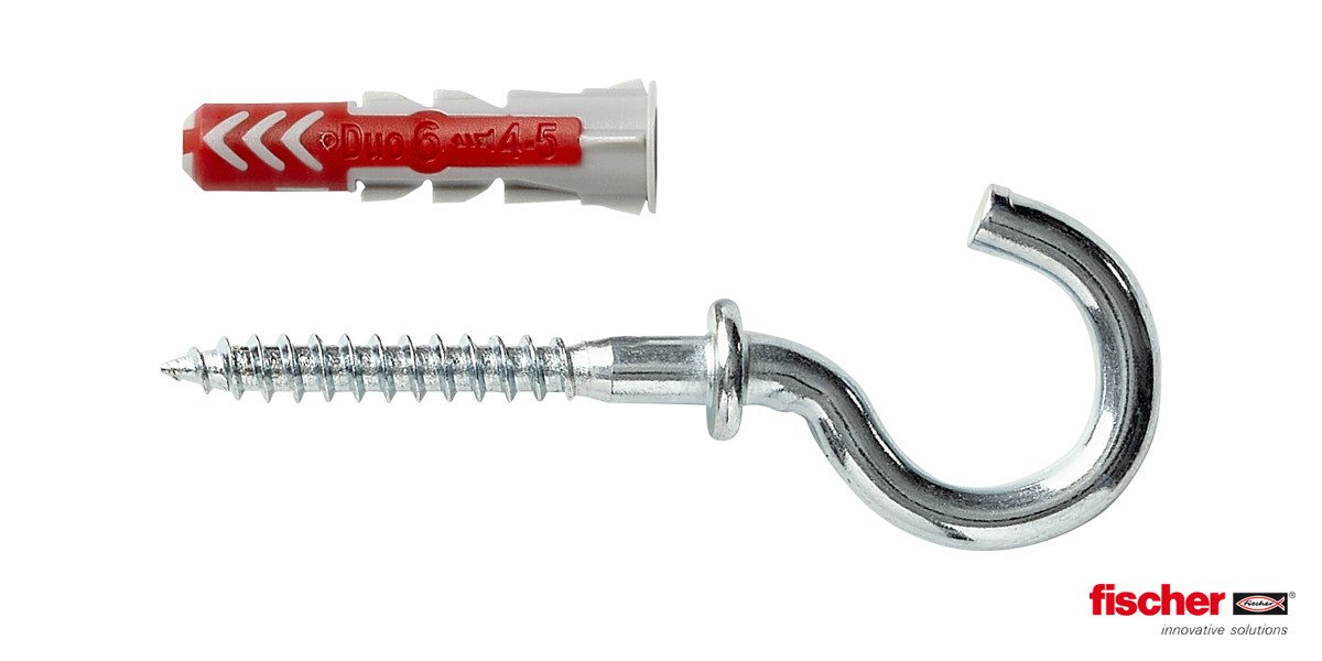 Alternatieve afbeelding voor fischer Duopower Dübel 6x30 RH K mit Rundhaken 6 Stück