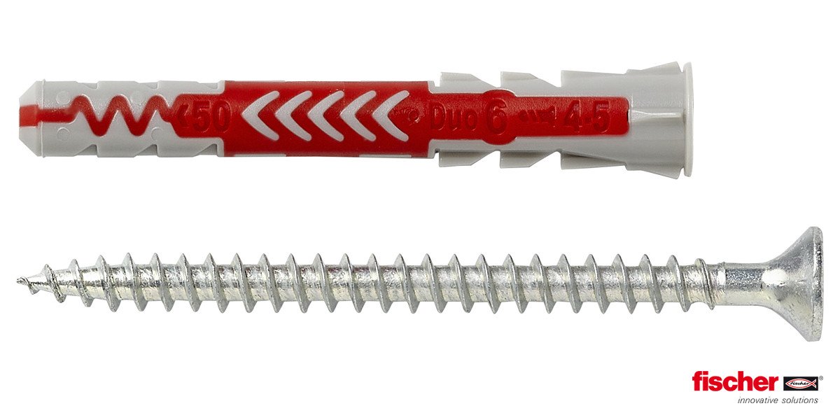 Alternatieve afbeelding voor fischer Duopower Dübel 6x50mm mit Schrauben 50 Stück